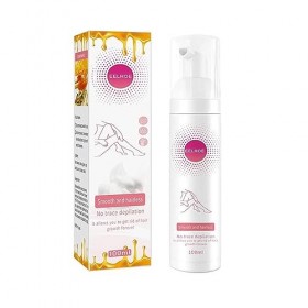 100 ML Mousse au miel spray épilatoire,Mousse dépilation à la cire dabeille,Spray doux à la mousse de miel for lépilation 