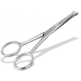 InstrumenteNRW Ciseaux en acier inoxydable pour moustaches nez oreilles Surface de coupe bien droite 10 cm