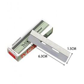 100 PièCes/Ensemble Maquillage Sourcil Lame,Acier Inoxydable Rasoir à Sourcils,Sourcil Tondeuse à Lame Faciale,De Rasage Des 