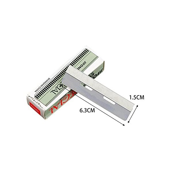 100 PièCes/Ensemble Maquillage Sourcil Lame,Acier Inoxydable Rasoir à Sourcils,Sourcil Tondeuse à Lame Faciale,De Rasage Des 
