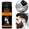 Poudre coiffante pour barbe - Aspect naturel - Pour homme et femme