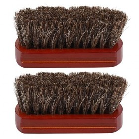 Balawin 2X Manche en Bois Moustache Naturel Cheveux Moustache Barbe Brosse Faciale Barbe Nettoyage Rasage Barber