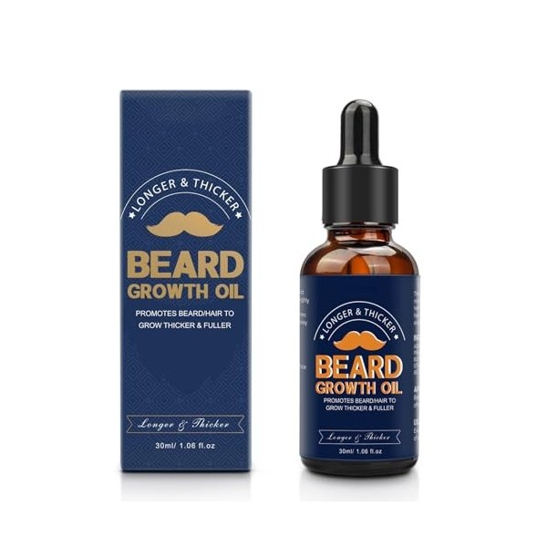 Huile de barbe, Après-shampoing à lessence de barbe naturelle nourrissante et réparatrice douce 30 ml, Produits de renforcem