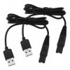 2pcs 5V Câble de Chargeur USB pour Rasoir Électrique Remplacement Compatible avec Skull Pitbull Gold PRO Cordon de Chargeur d
