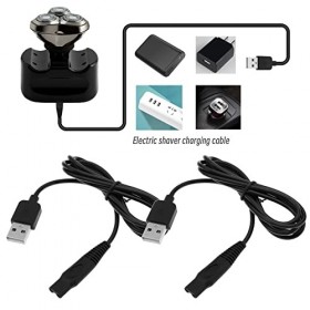 2pcs 5V Câble de Chargeur USB pour Rasoir Électrique Remplacement Compatible avec Skull Pitbull Gold PRO Cordon de Chargeur d