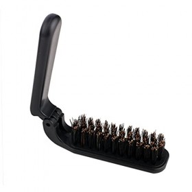 Lurrose Barbe Pliante Brosse Mens Barbe Cheveux Style Brosse Voyage Brosse À Cheveux Poche Barbe Peigne Brosse À Barbe Poils 