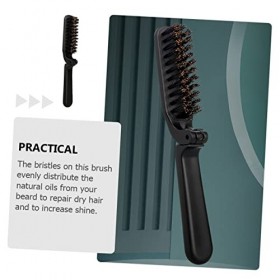 Lurrose Barbe Pliante Brosse Mens Barbe Cheveux Style Brosse Voyage Brosse À Cheveux Poche Barbe Peigne Brosse À Barbe Poils 