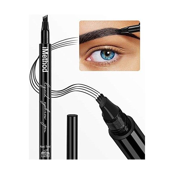 iMethod Stylo à sourcils - Le crayon à sourcils iMethod avec un applicateur à pointe micro-fourchette crée des sourcils dapp