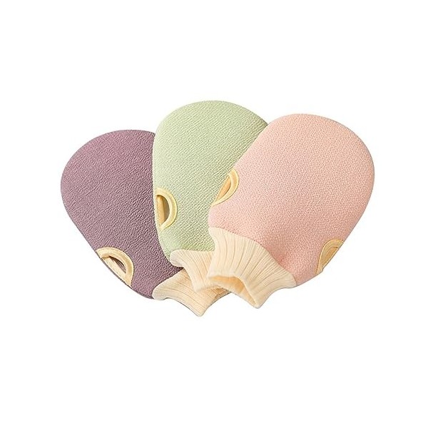 minkissy 2 Pièces Gant De Douche Exfoliant Pour Le Gants De Gommage Pour Le Corps Gants De Bain Pour Le Corps Serviettes Pour