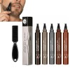 Elmyse Lot de 5 stylos de remplissage de barbe, stylo de remplissage de barbe étanche, stylo à barbe Elmyse, pour définir vot