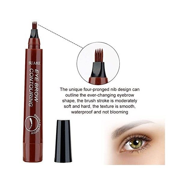 Eyebrow Tattoo Pen, eyebrow pencil, crayon à sourcils,3 pièces Crayon à sourcils liquide à fourche innovant qui décrit facile