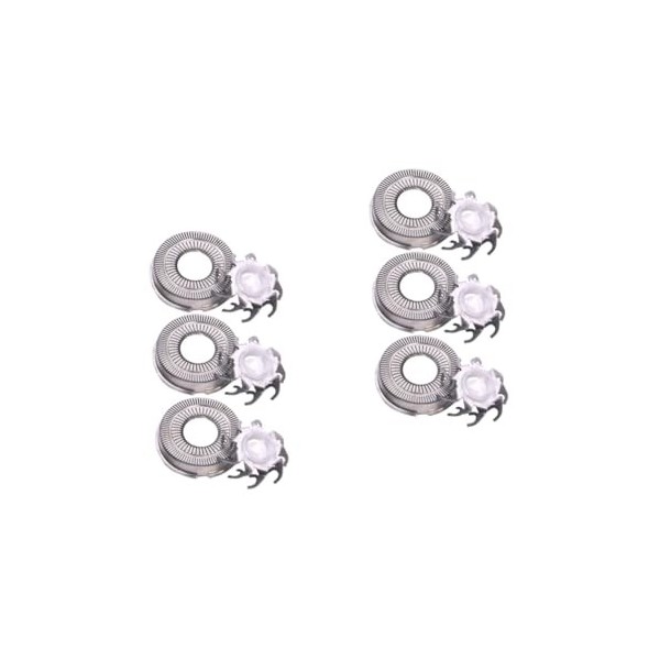 FOMIYES Tête De Rasoir Électrique Lame De Rasoir R6 Tête De Barbe 3 Pièces