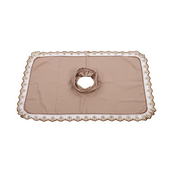 Drap De Table De Massage, Couvre-tête De Table De Massage En Polyester Avec Trou Pour Salon De Beauté, 50 X 80 Cm Gris 