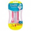 Gillette Venus Sensitive Rasoirs Femme Jetables, 3+1 Rasoirs