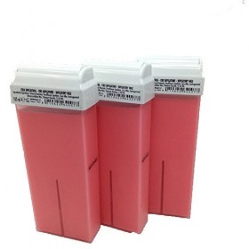 Purewax | 3 Cartouches de cire à épiler ROSE | roll on standard 100ml | épilation avec bande | Jambes | Aisselles | bras | co