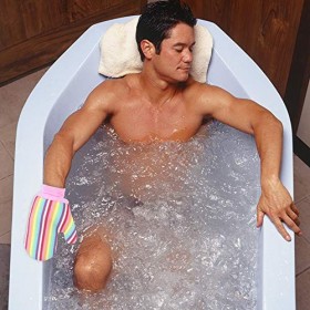 FOMIYES 2 Pièces Serviette De Bain Épurateur De Bain Luffa Gommage Maille Pouf Épurateur Douche Gant De Bain Gant Exfoliant D