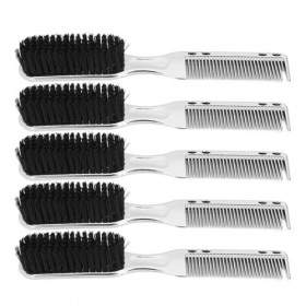 Peignes de Coiffure 5 Pièces, Dents Arrondies, Poignée Confortable, Matériau Durable, Taille Portable, avec Cuir Chevelu Stim