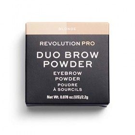 Revolution Pro, Duo Eyebrow, Poudre à Sourcils, Blonde, 2.2g
