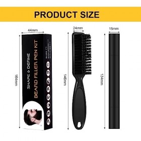 Sporgo Stylo à barbe double tête pour homme : kit de croissance de barbe avec sculpteur de barbe, kit de remplissage de barbe