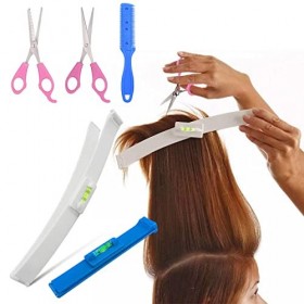Barrette Coiffure TAIZER Set Cheveux Coupe Pinces Nivellement et Ciseaux Aux Franges Outils de Vous Même DIY Bricolage Tondeu