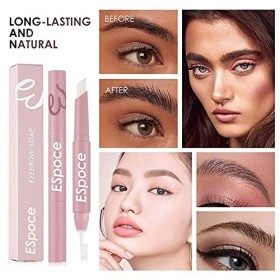 shifengzhou Double-Headed Eyebrow Styling Cream Natural Makeup Eyebrow Gel Brows Soap,Long Lasting Waterproof Smudge Proof Ey