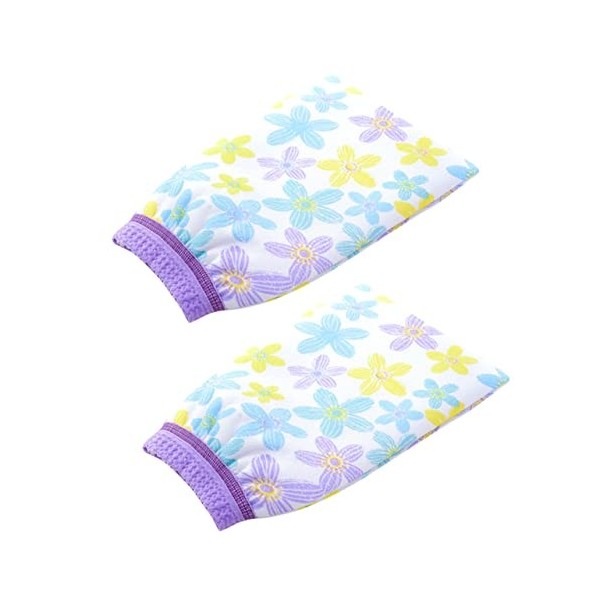 FOMIYES 2 Pièces Éponge De Bain Gants Violets Douche Loufah Éponge Gants De Bain Serviette De Lavage Serviette De Bain Mitain