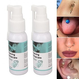 Spray de Soin pour Perçage de 30 Ml, Soulage Lenflure, Lélimination des Odeurs, Solution Nettoyante pour les Trous Doreill