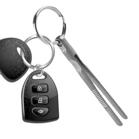 Petite pince à épiler portable, pince à épiler à tête plate | Gadget dextérieur fin pour lescalade, le camping, les voyages