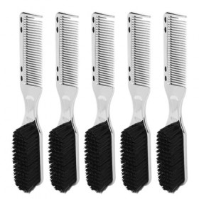 Peignes de Coiffure à Dents Arrondies, 5 Pièces, avec Poignée Confortable, Matériau Durable, Taille Portable pour Hommes, Fem