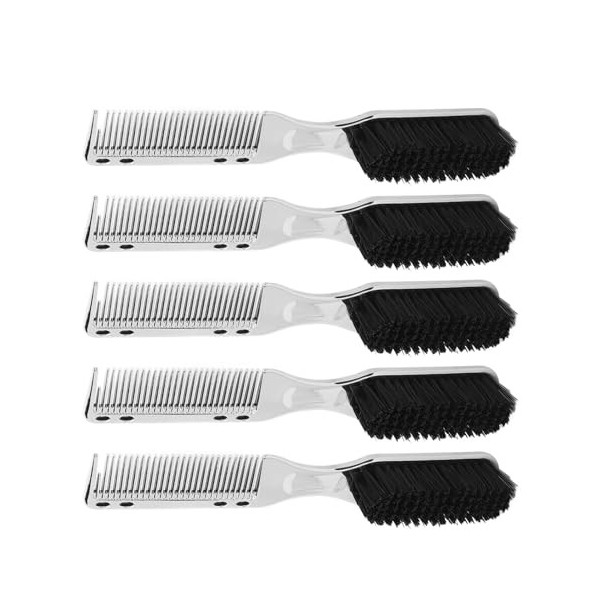 Peignes de Coiffure à Dents Arrondies, 5 Pièces, avec Poignée Confortable, Matériau Durable, Taille Portable pour Hommes, Fem