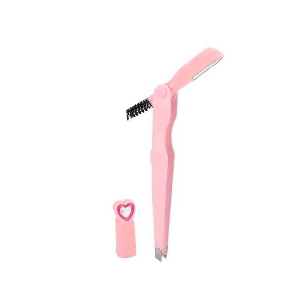 Rose 3 En 1 Tondeuse à Sourcils Brosse Tondeuse Multifonctionnelle Manuelle Professionnelle Tondeuse De Précision Sourcils Ci