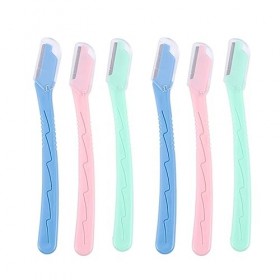 SOLUSTRE 3 Pièces Rasoir De Sécurité À Sourcils De Couleur Mixte Tondeuse À Poils Du Visage Rasoirs À Poils Du Visage Avec Co