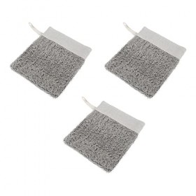 minkissy 3 Pièces Cellule Pratique Dissolvant Mort Moussant Machine Gant Corps Frottant Sac De Éponge Gommage Gant De Bain Te