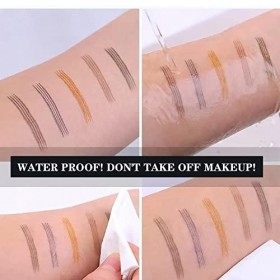 Crayon à Sourcils Tatouage, Crayon à Sourcils Tatouage ImperméAble à 4 TêTes, Crayon à Sourcils Micro Lame, Maquillage Longue