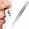 Universal Nose Hair Trimming Tweezers, Stainless Steel Nose Hair Trimmer Long Tweezers, Round Tip Eyebrow Tweezer, Multifunct