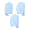 HONMEET 3 Pièces Gants De Gommage Pour Le Corps Laveur De Visage Gants Faciaux Beauté Lingettes Démaquillantes En Microfibre 