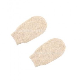 Lot de 4 gants exfoliants, gants exfoliants pour le corps, gants exfoliants en fibre de bambou
