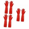 Mobestech 1 Paire De Gants De Nettoyage Ménagers Gants Rouges Gants En Latex Gants De Ménage Gants De Vaisselle En Latex Gant