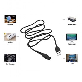 2pcs 5V 1A Câble de Charge de Rasoir USB Remplacement Compatible avec Manscaped Rasoirs Prise de Charge USB Accessoires de Fi