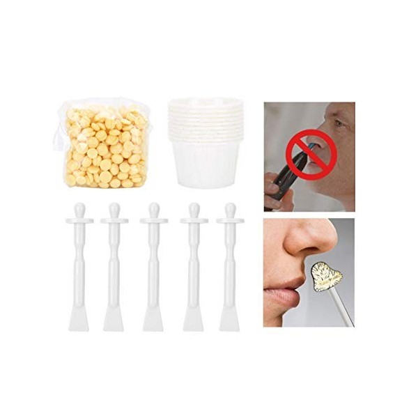 Kit de cire de nez rapide et indolore avec des bâtons dapplicateur dépilation pour hommes et femmes cire epilation homme