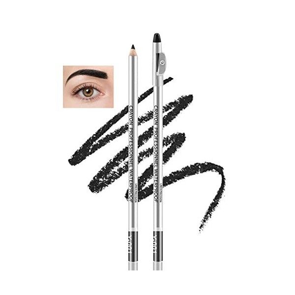 Boobeen Crayon à sourcils imperméable, Stylo à sourcils pour microblading avec tailleurs, pour définir et modeler les sourcil