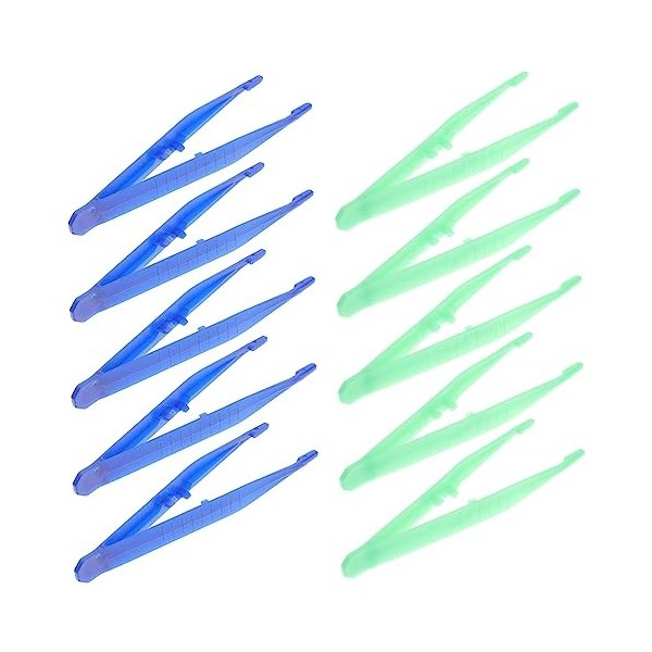 POPETPOP 20 Pièces Perles De Fer Artisanat Jetables Petites Pinces À Perles En Plastique Pinces À Pointe Pointue Petite Pince