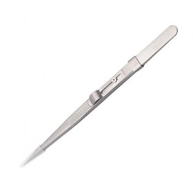 Uonlytech 1Pc Bijoux Kits Pince À Cils Kit DExtension De Cils En Acier Inoxydable Droit Coude En Acier Inoxydable Pince À Ép