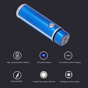 Rasoir électrique, rasoir électrique portable rechargeable par USB équipé dun filet de rasoir à double anneau Mini rasoir él