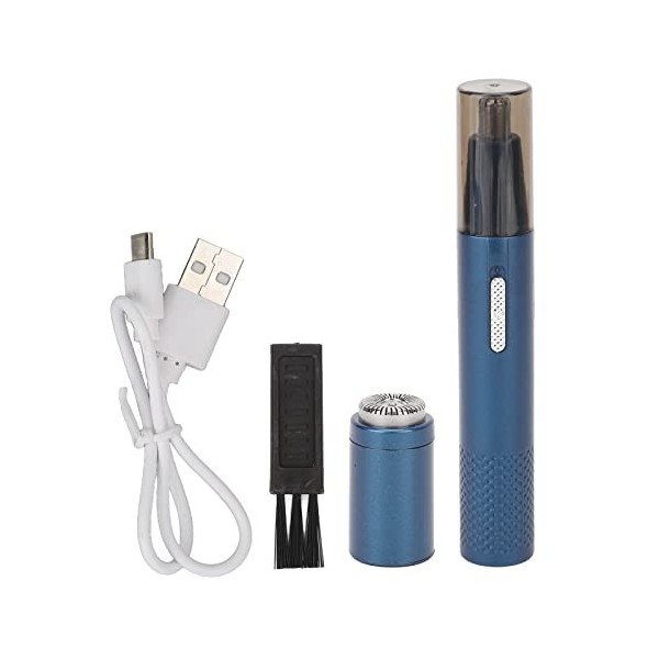 Rasoir à Poils de Nez, Tondeuse à Poils de Nez Double Lames Rasoir à Cheveux Rechargeable USB à Haute Efficacité pour les Fav