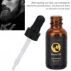 Huile de Barbe, ANGGREK Huile de Barbe Naturelle pour Hommes Huile de Soin de Barbe Hydratante Huile de Soin de Moustache Nou