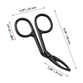 Leyeet Pince à épiler à sourcils en forme de ciseaux, pince à épiler à pointe plate, outil de beauté, pour homme et femme