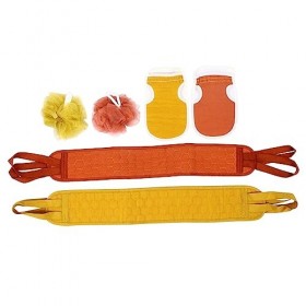 Beaupretty Ensemble De Serviettes De Bain Trois Pièces 6 Pièces Gants De Gommage Pour Le Corps Serviettes De Spa Serviettes D