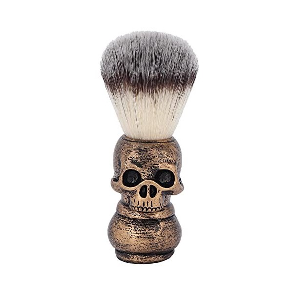 Brosse à Barbe pour Hommes, ANGGREK Brosse à Raser les Cheveux avec Poignée en Forme de Squelette Créatif Nettoyage de la Bar