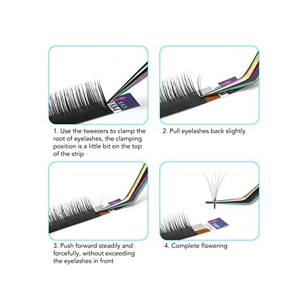 Pince à épiler pour Cils, 3 Pinces à Cils Droites et Incurvées en Acier Inoxydable pour Extension de Cils, Pince à épiler pou